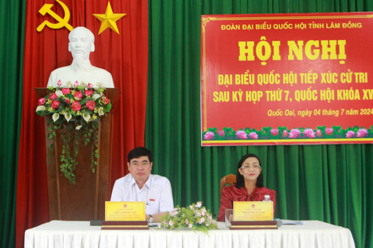 Đoàn Đại biểu Quốc hội Lâm Đồng tiếp xúc cử tri tại huyện Đạ Tẻh