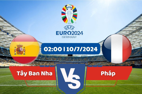 Link xem trực tiếp bán kết Euro 2024: Tây Ban Nha vs Pháp