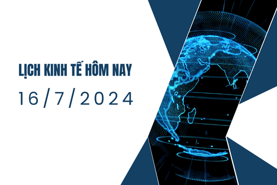 Lịch kinh tế ngày 16/7/2024, các sự kiện kinh tế toàn cầu.