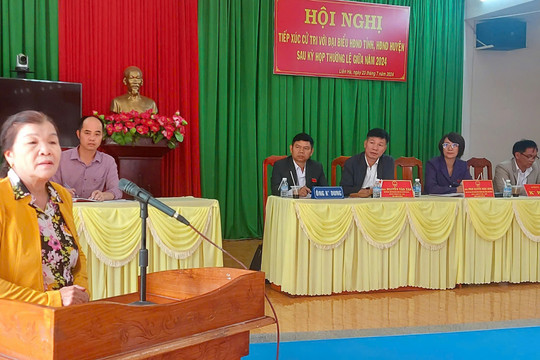 Các tổ đại biểu HĐND 2 cấp tiếp xúc cử tri tại huyện Lâm Hà sau kỳ họp giữa năm