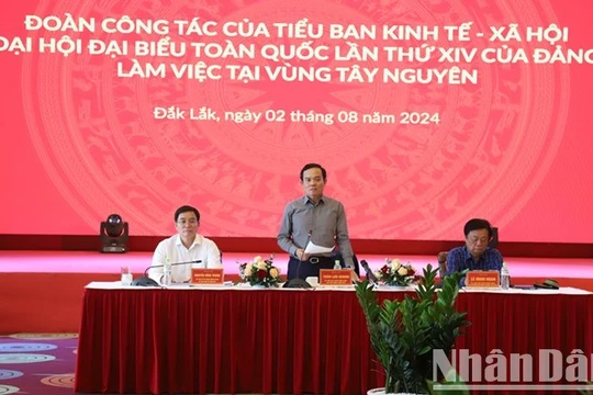 Tiểu Ban Kinh tế-Xã hội Đại hội XIV của Đảng làm việc với các tỉnh vùng Tây Nguyên