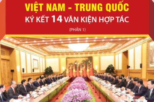 Việt Nam-Trung Quốc ký kết 14 văn kiện hợp tác giữa hai nước