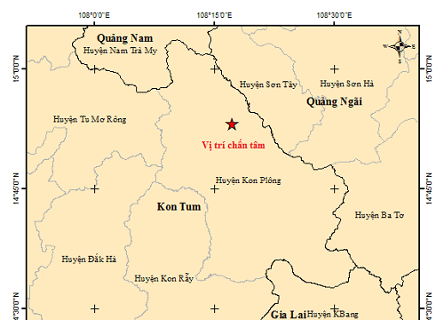 Kon Tum: Liên tiếp xảy ra 3 trận động đất tại Kon Plông, không có thương vong
