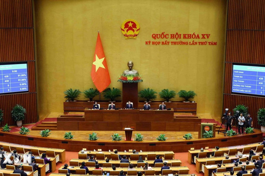 Thông cáo báo chí về kết quả Kỳ họp bất thường lần thứ 8, Quốc hội khóa XV
