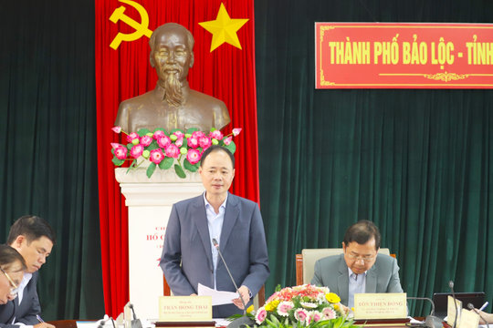 Chủ tịch UBND tỉnh Lâm Đồng Trần Hồng Thái làm việc với TP Bảo Lộc