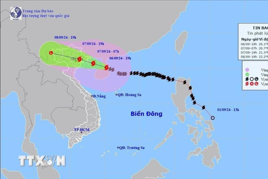 Bão số 3 đã giảm 2 cấp sau khi đổ bộ vào đảo Hải Nam của Trung Quốc