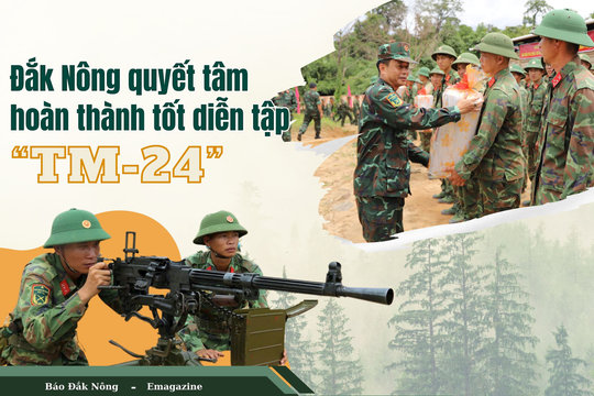 Đắk Nông quyết tâm hoàn thành tốt diễn tập “TM-24”