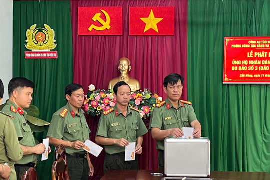 Công an Đắk Nông phát động ủng hộ đồng bào bị thiên tai