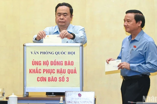 Ủy ban Thường vụ Quốc hội ủng hộ đồng bào khắc phục hậu quả cơn bão số 3