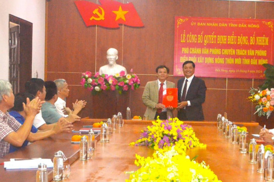 Đồng chí Hoàng Văn Huấn phụ trách Văn phòng Điều phối xây dựng nông thôn mới Đắk Nông