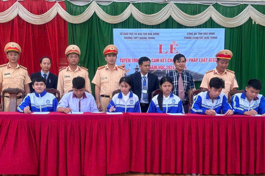 Đắk Nông tuyên truyền an toàn giao thông cho 1.000 học sinh