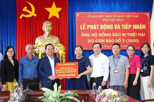 Hai đơn vị ở Đắk Nông ủng hộ đồng bào phía Bắc trên 629 triệu đồng