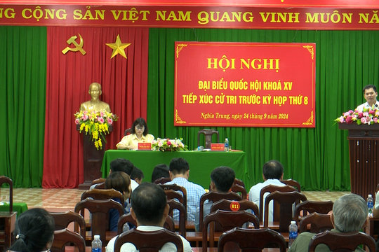Cử tri phường Nghĩa Trung quan tâm đến lĩnh vực đất đai
