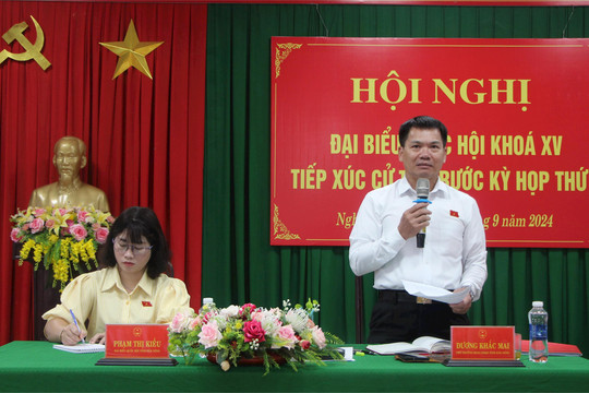 Cử tri phường Nghĩa Trung phản ánh những bất cập trong quản lý đất đai