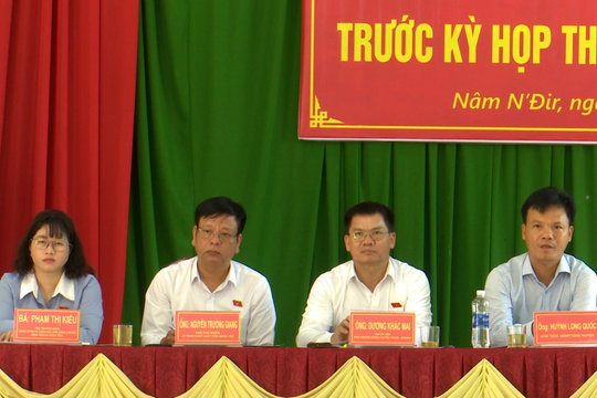 Đoàn ĐBQH Đắk Nông tiếp xúc cử tri xã Nâm N’Đir