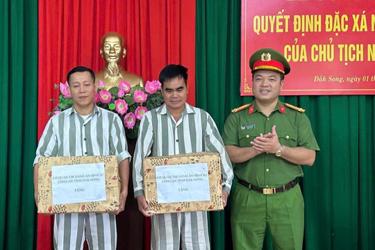 5 phạm nhân ở Đắk Nông được đặc xá