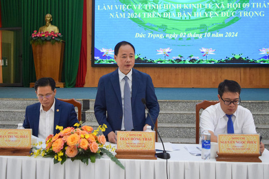 Chủ tịch UBND tỉnh Lâm Đồng Trần Hồng Thái làm việc tại huyện Đức Trọng