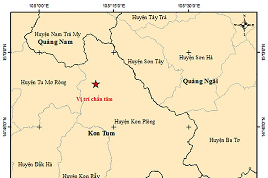 Kon Tum liên tiếp xảy ra 6 trận động đất chỉ trong 1 giờ