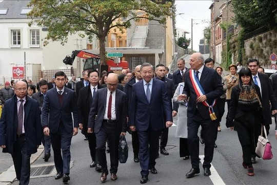 Tổng Bí thư, Chủ tịch nước Tô Lâm đến thăm Thành phố Saint Adresse