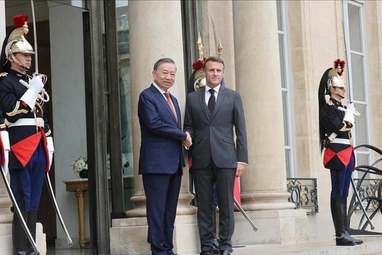 Tổng Bí thư, Chủ tịch nước Tô Lâm hội đàm với Tổng thống Pháp Emmanuel Macron