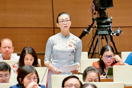 Đại biểu Trịnh Thị Tú Anh tham gia góp ý về Luật Phòng, chống mua bán người (sửa đổi)