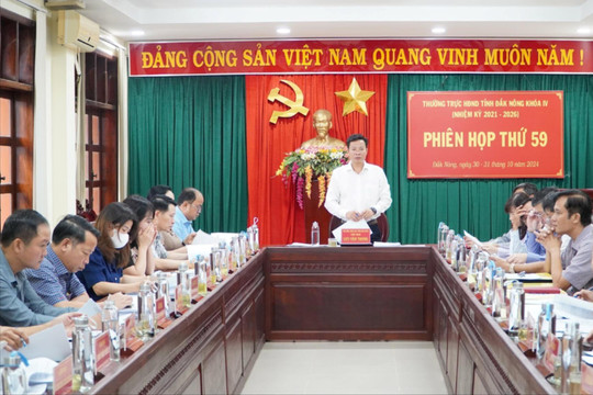 Thường trực HĐND tỉnh Đắk Nông họp Phiên thường kỳ thứ 59