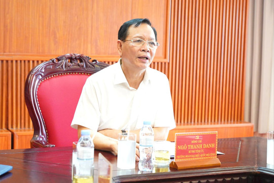 Bí thư Tỉnh ủy Ngô Thanh Danh làm việc với trưởng các cơ quan tham mưu, giúp việc Tỉnh ủy