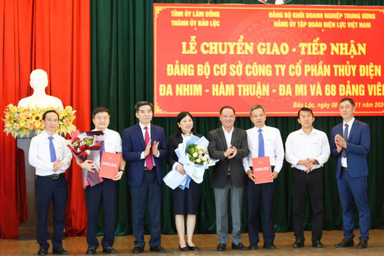Chuyển giao Đảng bộ Công ty Thủy điện Đa Nhim - Hàm Thuận - Đa Mi về trực thuộc Đảng bộ Tổng Công ty Phát điện 1