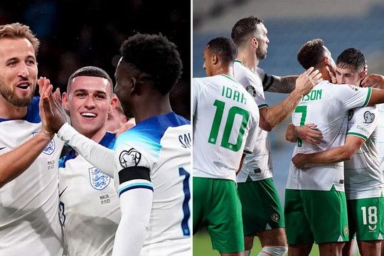 Nhận định, dự đoán Anh vs CH Ireland: Cách biệt 3 bàn