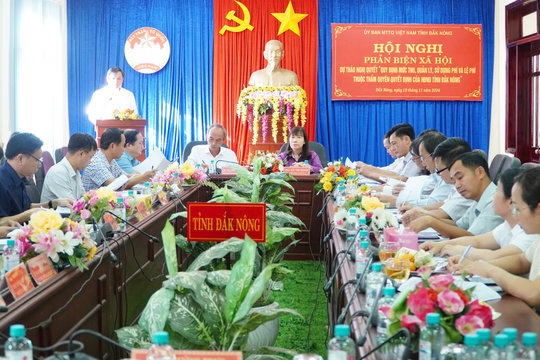 Hội nghị phản biện xã hội dự thảo nghị quyết của HĐND tỉnh Đắk Nông