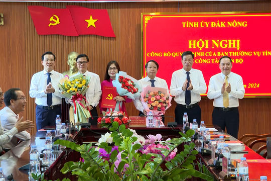 Tỉnh ủy Đắk Nông công bố 3 quyết định về công tác cán bộ