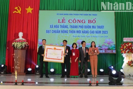 Thành phố Buôn Ma Thuột công bố 4 xã đạt chuẩn nông thôn mới nâng cao