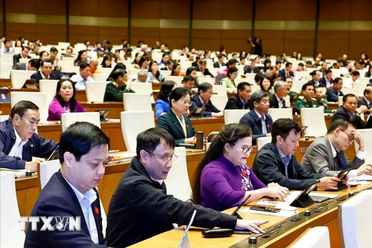 100% đại biểu có mặt biểu quyết thông qua Luật Phòng không nhân dân