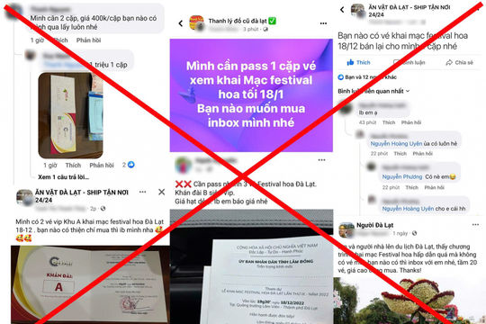 Mua bán giấy mời Lễ khai mạc Festival Hoa là hành vi vi phạm pháp luật