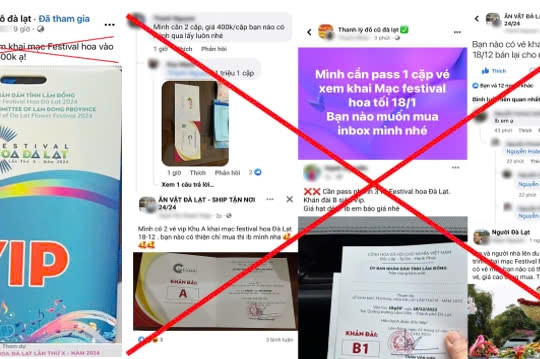 Xử lý nghiêm hành vi mua, bán giấy mời Lễ khai mạc Festival hoa Đà Lạt 2024