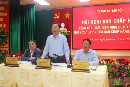 Bảo Lộc: Đánh giá kết quả thực hiện Nghị quyết 18/NQ-TW của Ban Chấp hành Trung ương Đảng