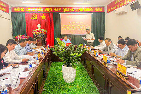 Tiểu ban Văn kiện Đại hội XIII Đảng bộ tỉnh làm việc với Huyện ủy Đắk Glong