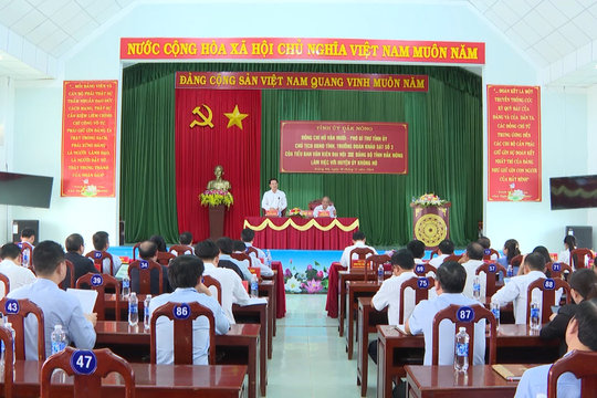 Tiểu ban văn kiện Đại hội XIII Đảng bộ tỉnh khảo sát tại huyện Krông Nô