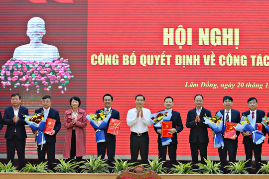 Công bố các quyết định của Ban Thường vụ Tỉnh ủy Lâm Đồng về công tác cán bộ