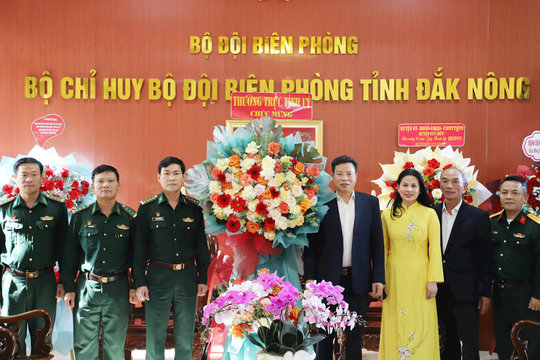 Thường trực Tỉnh ủy Đắk Nông chúc mừng lực lượng biên phòng