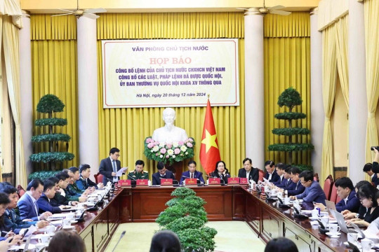 Công bố Lệnh của Chủ tịch nước đối với 9 Luật và 1 pháp lệnh