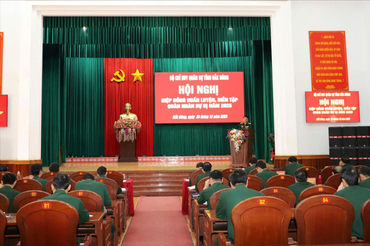 Đắk Nông hiệp đồng huấn luyện, diễn tập quân nhân dự bị năm 2025