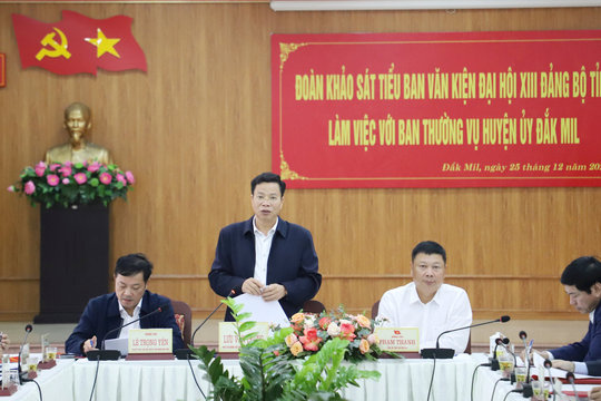 Đắk Mil chọn trúng, đúng nhiệm vụ trọng tâm, đột phá