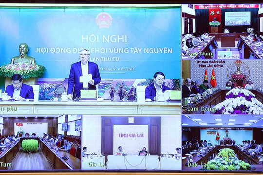 Phó Thủ tướng Thường trực Nguyễn Hòa Bình chủ trì Hội nghị Hội đồng điều phối vùng Tây Nguyên