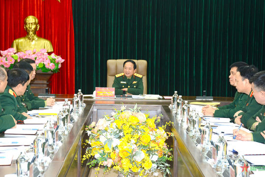 Thượng tướng Trịnh Văn Quyết chủ trì hội nghị báo cáo phương án sáp nhập Bảo hiểm Xã hội Bộ Quốc phòng và Cục Chính sách