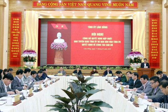 Lâm Đồng hợp nhất Ban Tuyên giáo và Ban Dân vận Tỉnh ủy