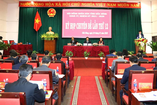 Khai mạc Kỳ họp Chuyên đề thứ 12, HĐND tỉnh Đắk Nông