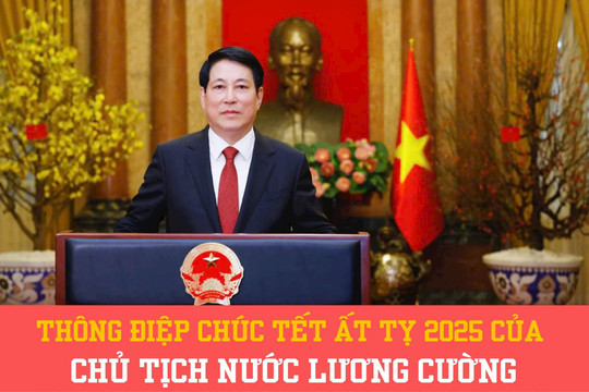 Thông điệp chúc Tết Ất Tỵ 2025 của Chủ tịch nước Lương Cường