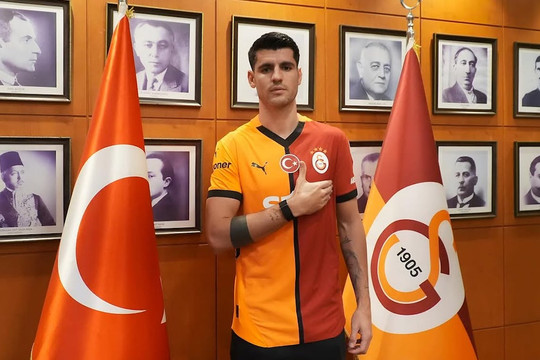 Alvaro Morata gia nhập Galatasaray, kết thúc hành trình 6 tháng tại Milan