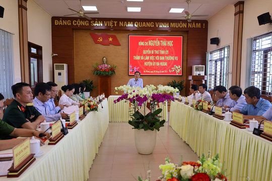 Đạ Huoai cần tập trung chuẩn bị tổ chức thành công Đại hội Đảng bộ điểm cấp huyện